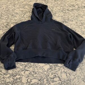 Abercrombie & Fitch Kids Navy Cropped Hoodie Sweatshirt